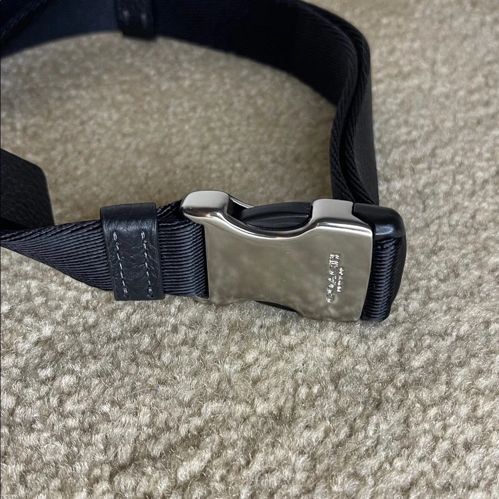 Coach Black Leather Belt Bag